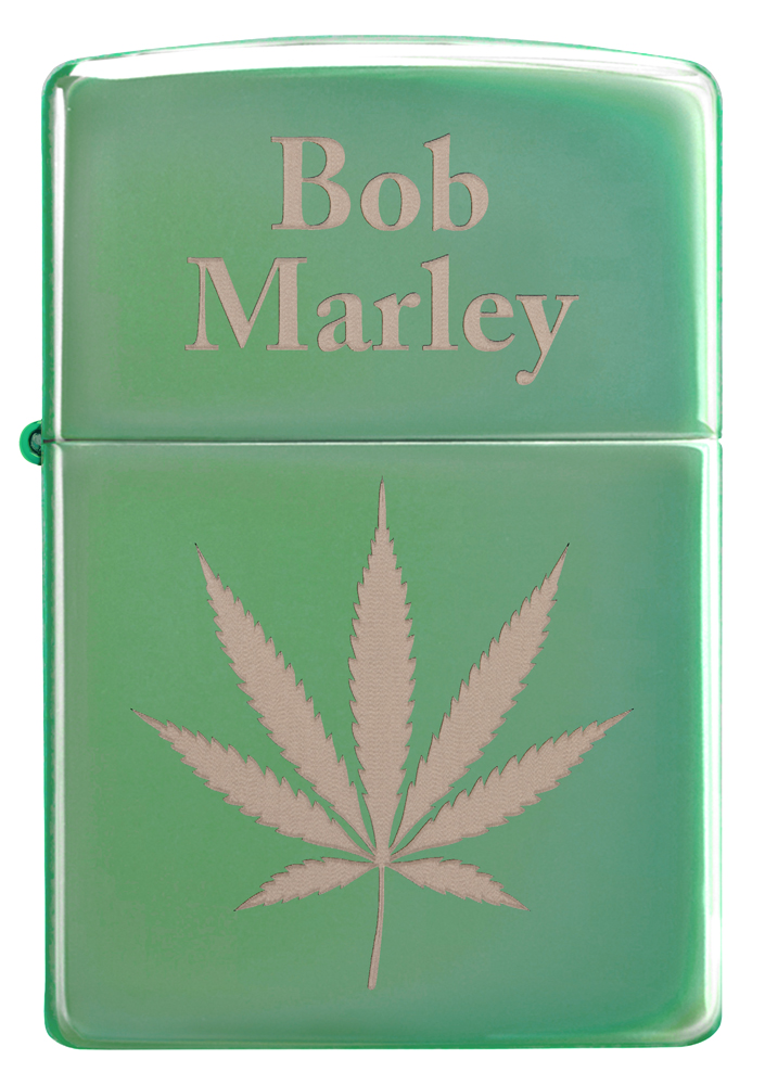 Zippo Aansteker Bob Marley Chameleon Leaf