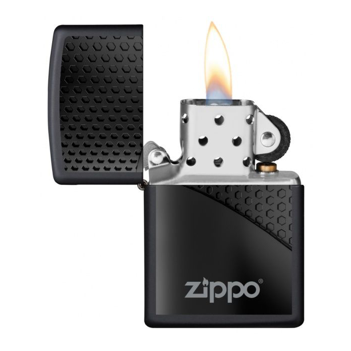 Zippo Aansteker Black Hexagon Design 2
