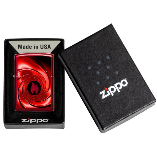 Zippo Aansteker Red Swirl Design 3