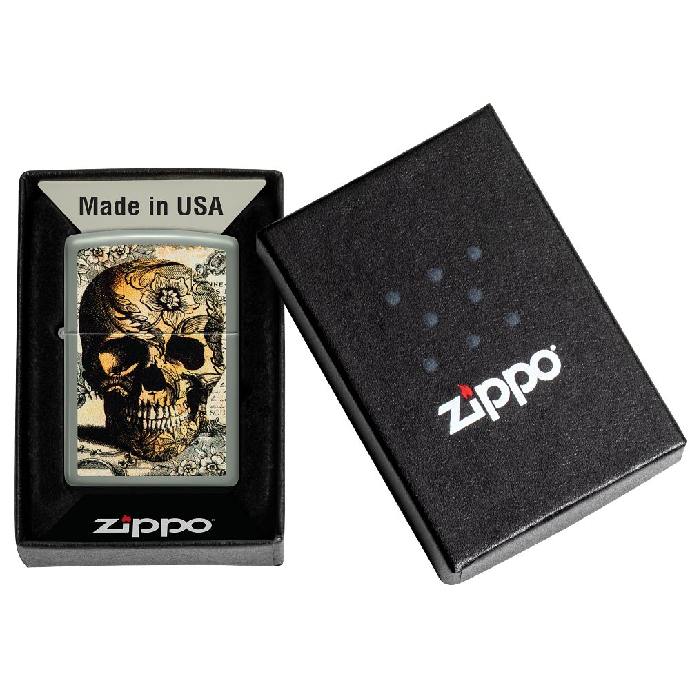Zippo aansteker Skull Vintage