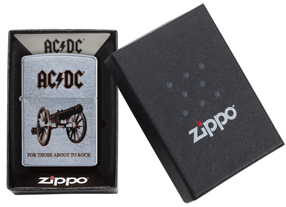 Zippo aansteker AC/DC For Those About To Rock verpakking