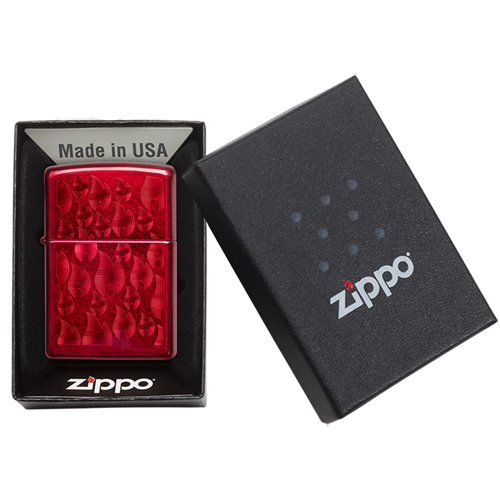 Zippo aansteker Candy Apple Red Flame verpakking