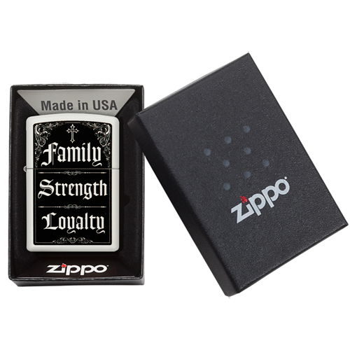 Zippo aansteker Family Strength Loyalty verpakking