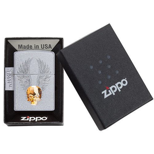 Zippo aansteker Gold Skull verpakking