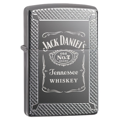 Zippo aansteker Jack Daniels Label Armor Case Black Ice