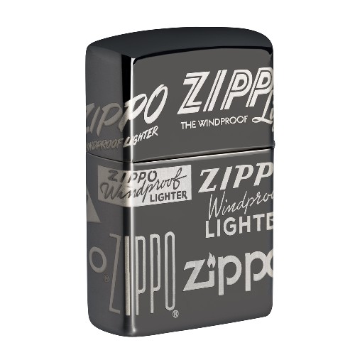 Zippo aansteker Logo All Over achterzijde