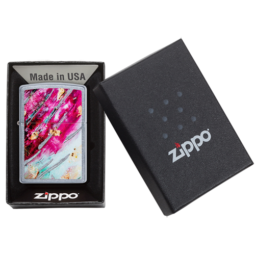 Zippo aansteker Mosaik Pink verpakking