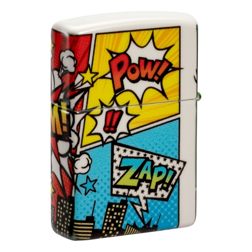 Zippo aansteker Pop Art City Design achterkant