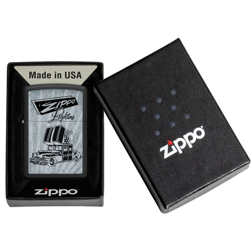 Zippo aansteker Zippo Car Design mat zwart