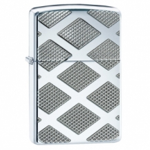 Zippo aansteker Carved Chrome Diamonds