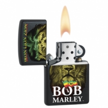 Zippo aansteker Bob Marley Iton Lion Zion mat zwart