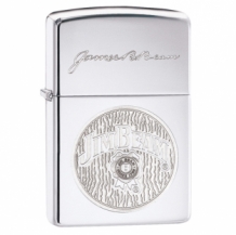 Zippo aansteker Jim Beam Round Logo Chroom