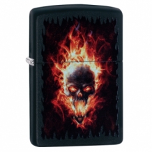 Zippo aansteker Burning Skull