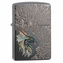Zippo aansteker Dragon with flames