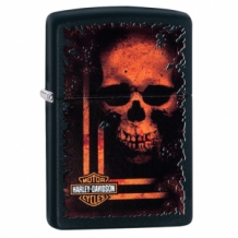 Zippo aansteker Harley-Davidson Orange Skull