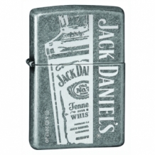 Zippo aansteker Jack Daniels Armor Case Antique Silver