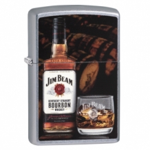 Zippo aansteker Jim Beam bottle & glass