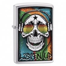 Zippo aansteker Listen up skull