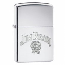 Zippo aansteker Jim Beam logo Highpolish