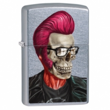 Zippo aansteker rockabilly skull profile