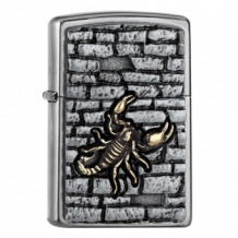 Zippo aansteker Scorpion on the wall emblem