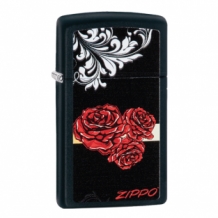 Zippo aansteker ornate roses design