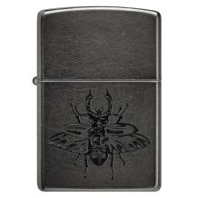 Zippo aansteker Beetle Design geopend