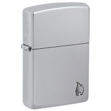 Zippo aansteker Armor Case Chrome with Flame