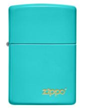 Zippo aansteker Flat Turquoise Zippo Lasered