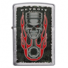 Zippo aansteker Piston Skull Flame