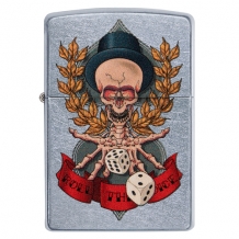 Zippo aansteker Skeleton Roll the dice