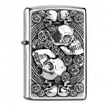 Zippo aansteker Skulls and Roses
