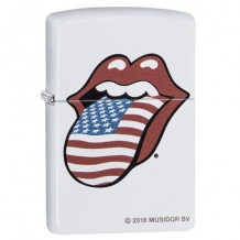 Zippo aansteker Rolling Stones Tongue American Flag