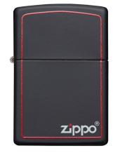 Zippo aansteker Black Matte Zippo Border