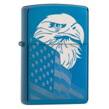 Zippo aansteker Blue eagle High Polish