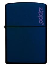 Zippo aansteker Navy Blue Matte with Logo