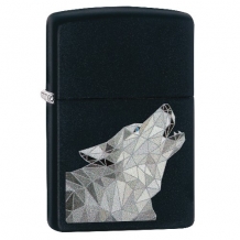 Zippo Polygonal Wolf Design