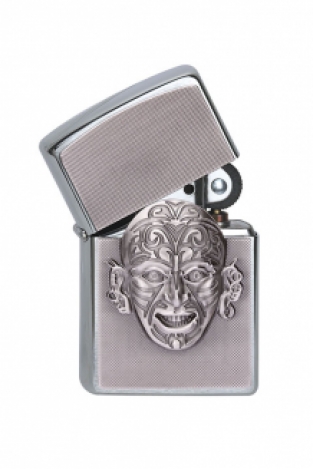 Zippo aansteker Tattoo face Open