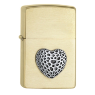 Zippo aansteker Mini Heart Brass