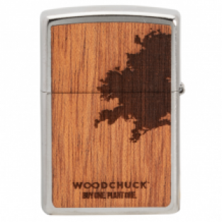 Zippo Aansteker en flesopener Woodchuck achterzijde