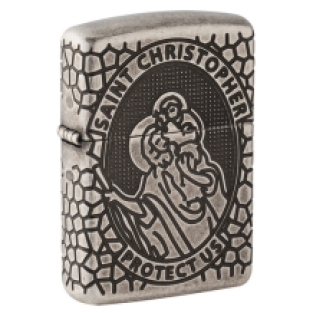 Zippo aansteker St Christopher Medal Design