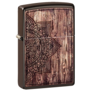 Zippo aansteker Wood Mandala Design