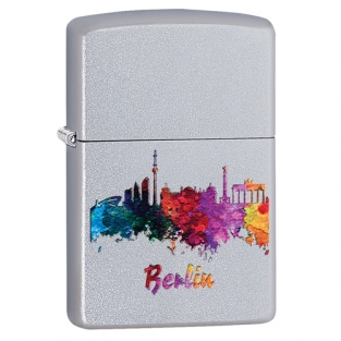 Zippo aansteker Berlin watercolor