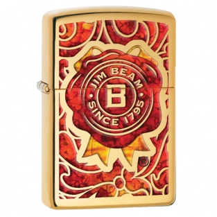 Zippo aansteker Jim Beam Logo Fusion Brass