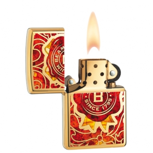 Zippo aansteker Jim Beam Logo Fusion Brass hoogglans