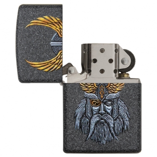 Zippo aansteker Odin Head open