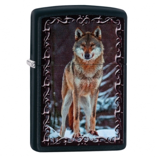 Zippo aansteker Wolf in Snow