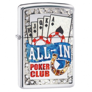 Zippo aansteker All In Poker Club