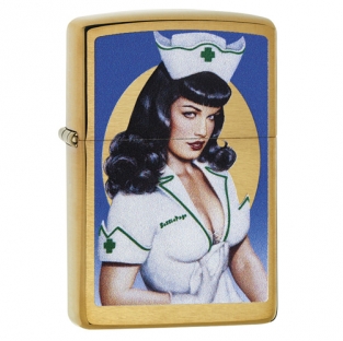 Zippo aansteker Bettie Page - Nurse