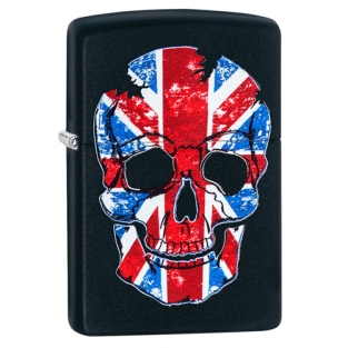 Zippo aansteker British Flag Skull